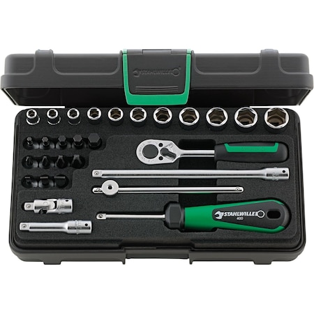 Stahlwille Tools 6, 3 mm (1/4") Socket set 29-pcs., 40/23/6 KN 96011136